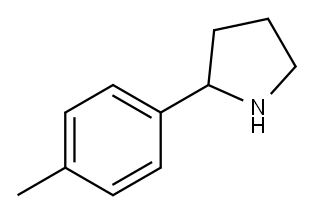 2-(4-甲苯基)-吡咯烷 结构式