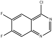 4-氯-6,7-二氟喹唑啉 结构式