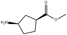 3-氨基甲酯环戊烷羧酸甲酯(1S,3R)-(9CI) 结构式