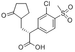 (R)-2-(3-CHLORO-4-METHANESULFONYLPHENYL)-3-(2-OXOCYCLOPENTYL)PROPIONIC ACID 结构式