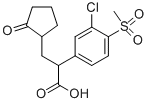 2-(3-CHLORO-4-METHANESULFONYL-PHENYL)-3-(2-OXO-CYCLOPENTYL)-PROPIONIC ACID 结构式