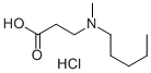 3-(N-甲基正戊胺基)丙酸盐酸盐 结构式