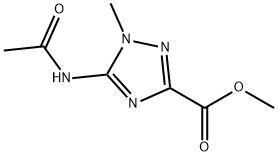 1H-1,2,4-Triazole-3-carboxylicacid,5-(acetylamino)-1-methyl-,methylester 结构式