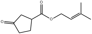 Cyclopentanecarboxylic acid, 3-oxo-, 3-methyl-2-butenyl ester (9CI) 结构式