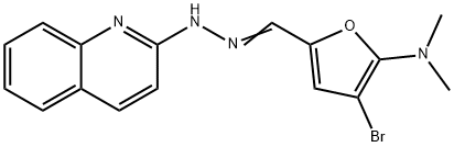 2-Furancarboxaldehyde,  4-bromo-5-(dimethylamino)-,  2-quinolinylhydrazone  (9CI) 结构式