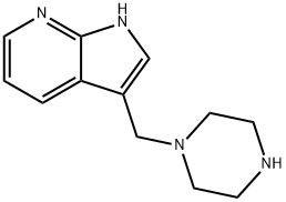 3-(1-哌嗪基甲基)-1H-吡咯并[2,3-B]吡啶 结构式
