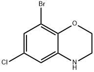 8 - 溴-6 - 氯-3,4 - 二氢-2H-苯并[1,4]恶嗪 结构式