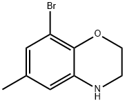 8-溴-6-甲基-3,4-二氢-2H-苯并[B][1,4]噁嗪 结构式