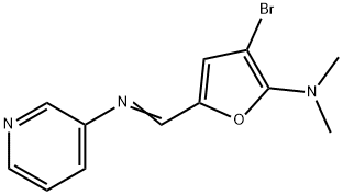 3-Pyridinamine,  N-[[4-bromo-5-(dimethylamino)-2-furanyl]methylene]- 结构式