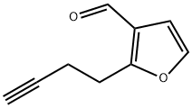 3-Furancarboxaldehyde, 2-(3-butynyl)- (9CI) 结构式