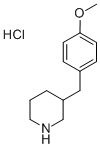 3-(4-甲氧基苄基)哌啶盐酸盐 结构式