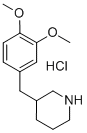 3-(3,4-DIMETHOXY-BENZYL)-PIPERIDINE HYDROCHLORIDE 结构式