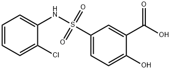 5-[(2-氯苯基)氨磺酰基]-2-羟基苯甲酸 结构式