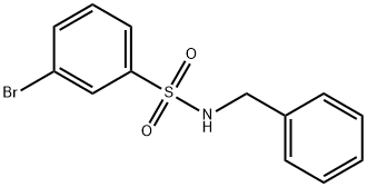 N-苄基-3-溴苯磺酰胺 结构式