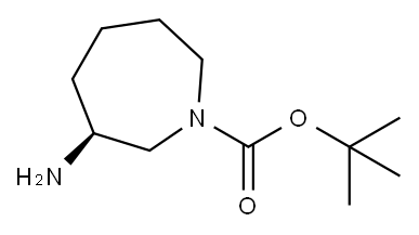 (3S)-3-氨基六氢-1H-氮杂卓-1-羧酸叔丁酯 结构式