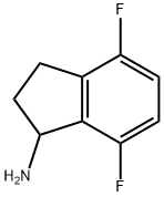 4,7-二氟-2,3-二氢-1H-茚-1-胺 结构式