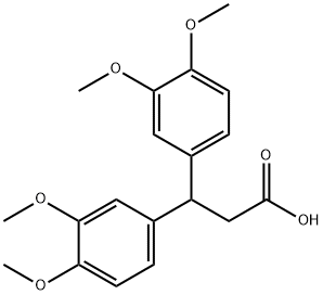 3,3-双(3,4-二甲氧苯基)丙酸 结构式