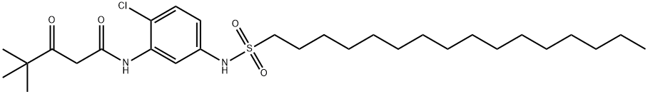 N-[2-chloro-5-[(hexadecylsulphonyl)amino]phenyl]-4,4-dimethyl-3-oxovaleramide 结构式