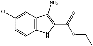 3-氨基-5-氯-1H-吲哚-2-甲酸乙酯 结构式