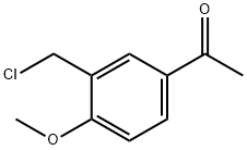 1-[3-(氯甲基)-4-甲氧基苯基]乙-1-酮 结构式