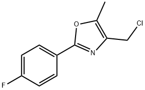4-氯甲基-2-(4-氟-苯基)-5-甲基恶唑 结构式