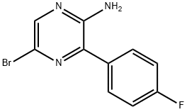 5-BroMo-3-(4-fluoro-phenyl)-pyrazin-2-ylaMine 结构式