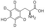 L-4-羟基苯基-2,3,5,6-D4-丙氨酸 结构式