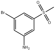 3-溴-5-甲硫基苯胺 结构式