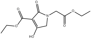 2-(3-乙氧甲酰-4-羟基吡咯烷-2-酮-1-基)乙酸乙酯 结构式