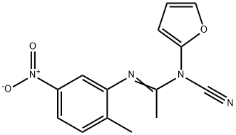 Ethanimidamide,  N-cyano-N-2-furanyl-N-(2-methyl-5-nitrophenyl)- 结构式