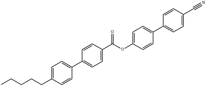 4'-cyano[1,1'-biphenyl]-4-yl 4'-pentyl[1,1'-biphenyl]-4-carboxylate 结构式