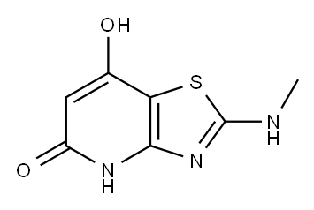 5-羟基-2-(甲基氨基)噻唑并[4,5-B]吡啶-7(4H)-酮 结构式