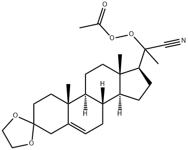 Peracetic acid 20-cyano-3,3-(ethylenebisoxy)pregn-5-en-20-yl ester 结构式