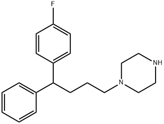 1-[4-(4-氟苯基)-4-苯基丁基]哌嗪 结构式