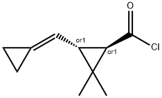Cyclopropanecarbonyl chloride, 3-(cyclopropylidenemethyl)-2,2-dimethyl-, trans- (9CI) 结构式