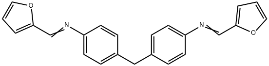 4,4'-亚甲基二[N-呋喃亚甲基苯胺] 结构式