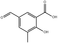 5-甲酰基-3-甲基水杨酸 结构式