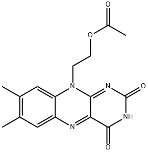 7,8-Dimethyl-10-(2-acetoxyethyl)benzo[g]pteridine-2,4(3H,10H)-dione 结构式