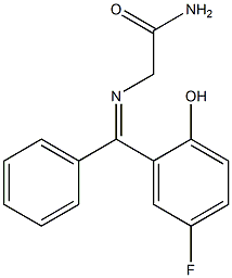 2-[[(5-Fluoro-2-hydroxyphenyl)phenylmethylene]amino]acetamide 结构式