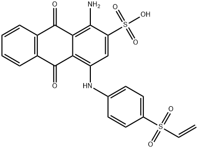 1-Amino-4-[[4-(ethenylsulfonyl)phenyl]amino]-9,10-dihydro-9,10-dioxo-2-anthracenesulfonic acid 结构式