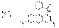 9-(2-CARBOXYPHENYL)-3,6-BIS(DIMETHYLAMINO)XANTHYLIUM PERCHLORATE 结构式