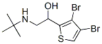 2-tert-Butylamino-1-(3,4-dibromo-2-thienyl)ethanol 结构式