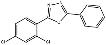 2-(2,4-二氯苯基)-5-苯基-1,3,4-噁二唑 结构式