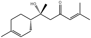 (R)-6-Hydroxy-2-methyl-6-[(S)-4-methyl-3-cyclohexen-1-yl]-2-hepten-4-one 结构式