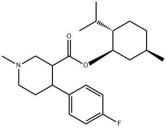 1-METHYL-4-(4-FLUOROPHENYL)-PIPERIDINE-3-CARBOXYLIC ACID MENTHYL ESTER 结构式