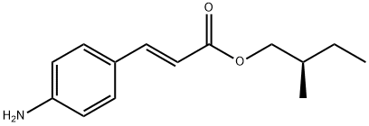 (2R)-2-甲基丁基 4-氨基肉桂酸酯 结构式