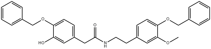 N-2-(4-Benzyloxy-3-methoxyphenethyl)-4-benzyloxy -3-hydroxyphenylacetamide 结构式