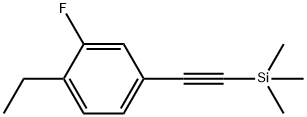 Silane, [(4-ethyl-3-fluorophenyl)ethynyl]trimethyl- (9CI) 结构式