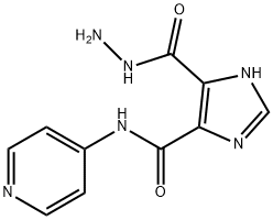 1H-Imidazole-4-carboxylicacid,5-[(4-pyridinylamino)carbonyl]-,hydrazide 结构式