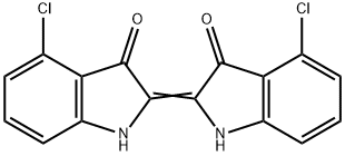 4-氯-2-(4-氯-1,3-二氢-3-氧代-2H-吲哚-2-亚基)-1,2-二氢-3H-吲哚-3-酮 结构式
